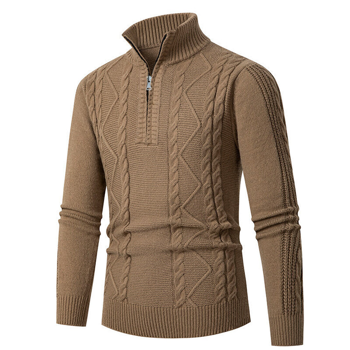 Knitted sweater for men with high collar Lune London