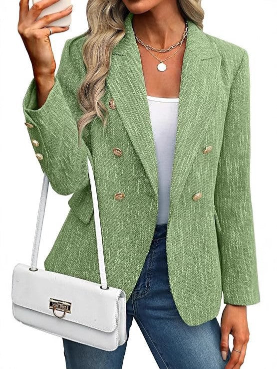 Tweed blazer for women with double-breasted buttons Lune London