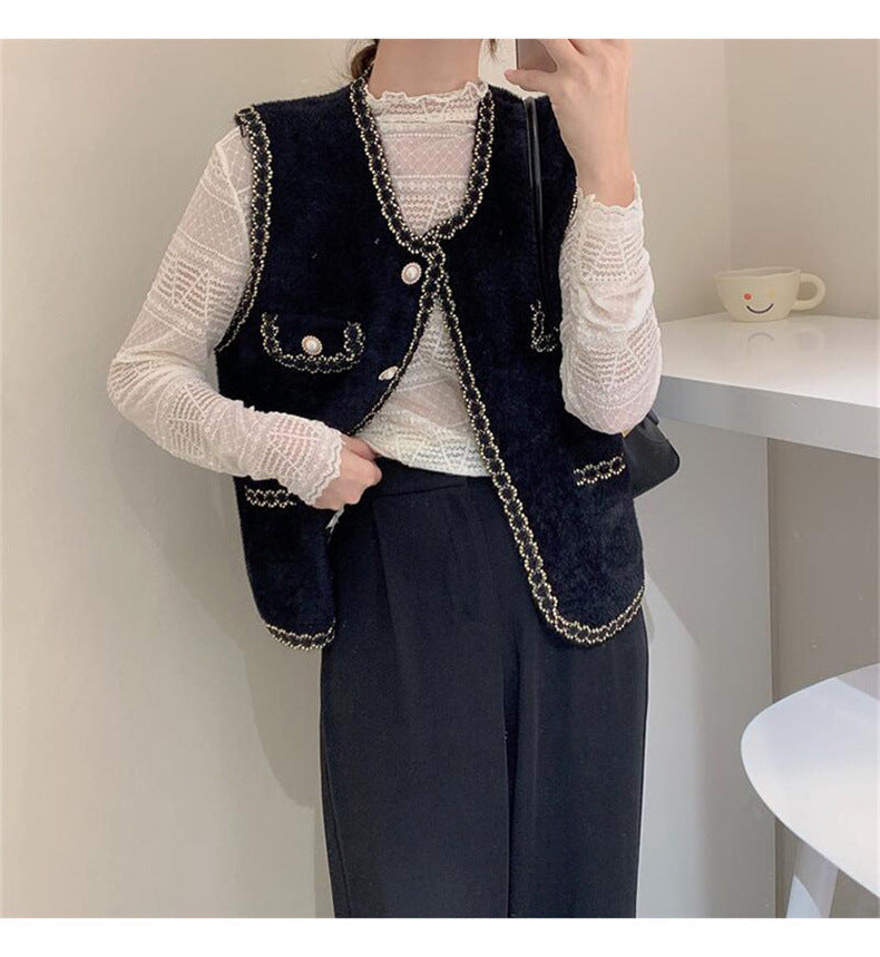 Gilet pour femmes avec décoration en perles élégante Chic & Stil