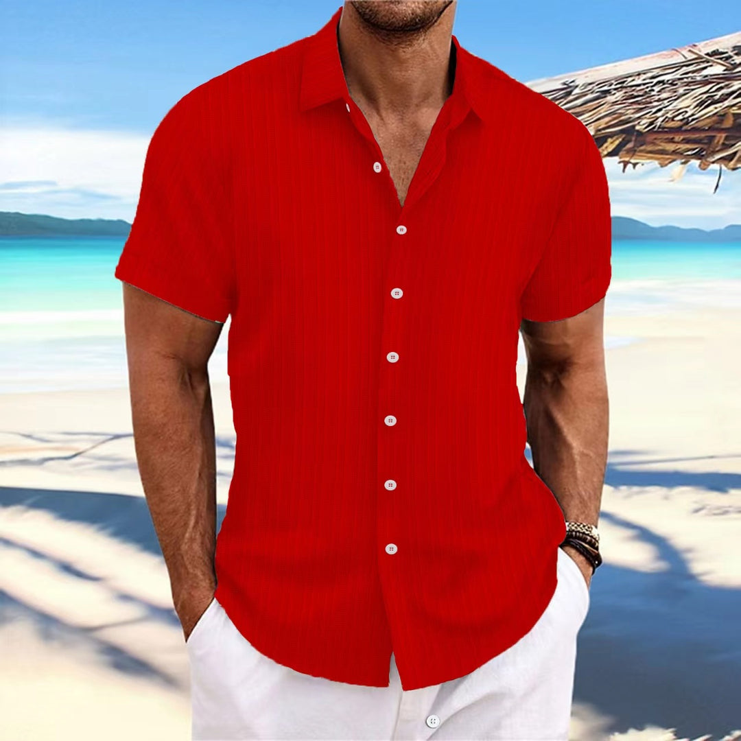Casual short-sleeved striped shirt for men Amarae