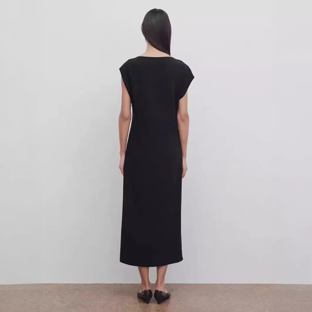 Robe midi fluide pour femmes avec décolleté réduit Chic & Stil