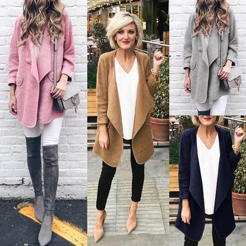 Wrap jacket for women with a modern cut and a cozy material Amarae