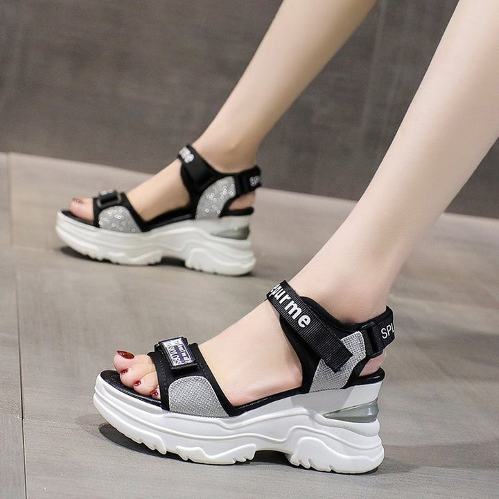 Chic and Stylish Women's Sport Sandals with Sparkling Strap Design