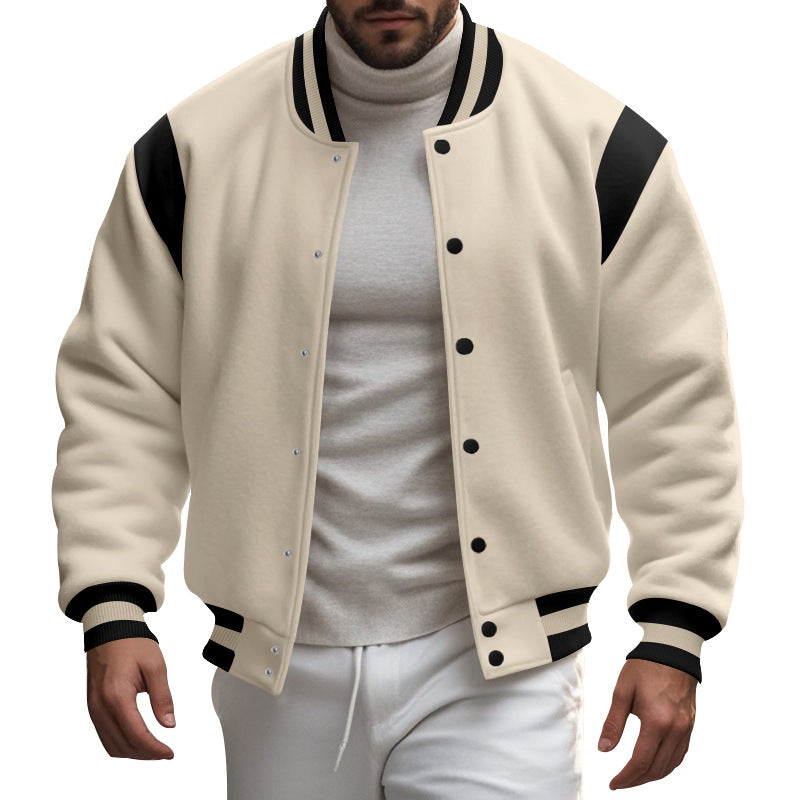 Men's sporty college jacket with contrasting sleeves Lune London