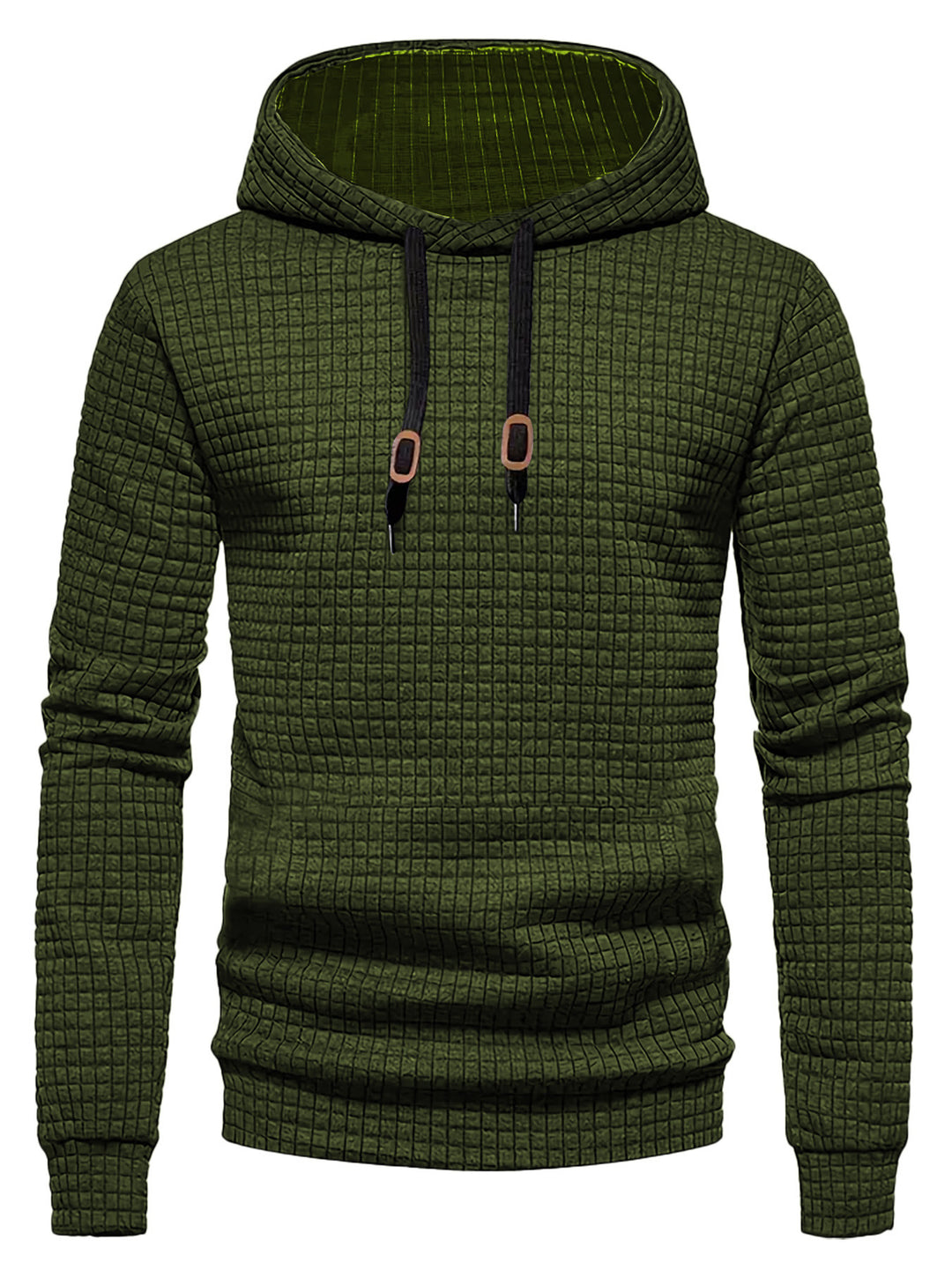 Men's Design Hoodie with high collar and textured fabric Lune London