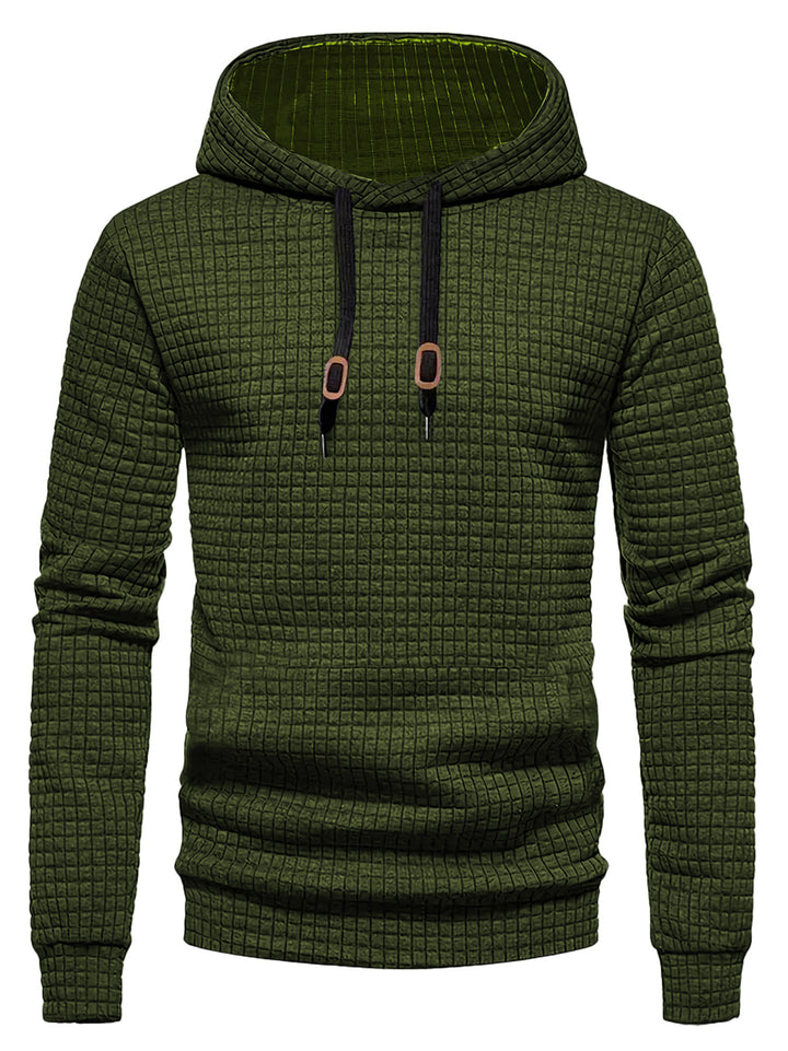 Men's Design Hoodie with high collar and textured fabric Lune London