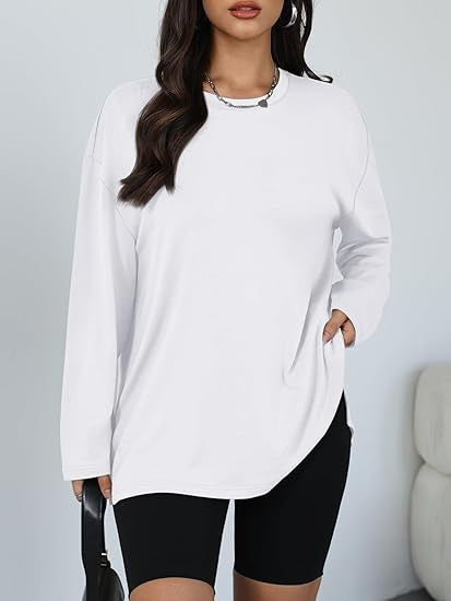T-shirt à manches longues pour femmes avec fentes latérales Chic & Stil