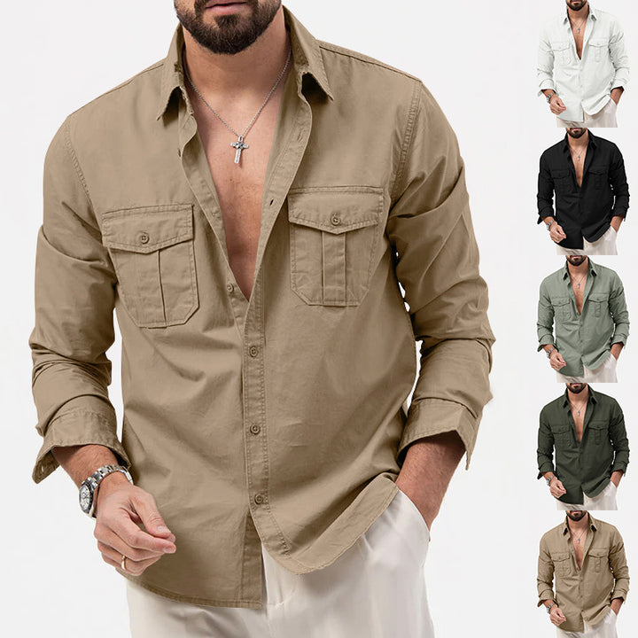 Shirt for men with practical chest pockets and modern fit Amarae