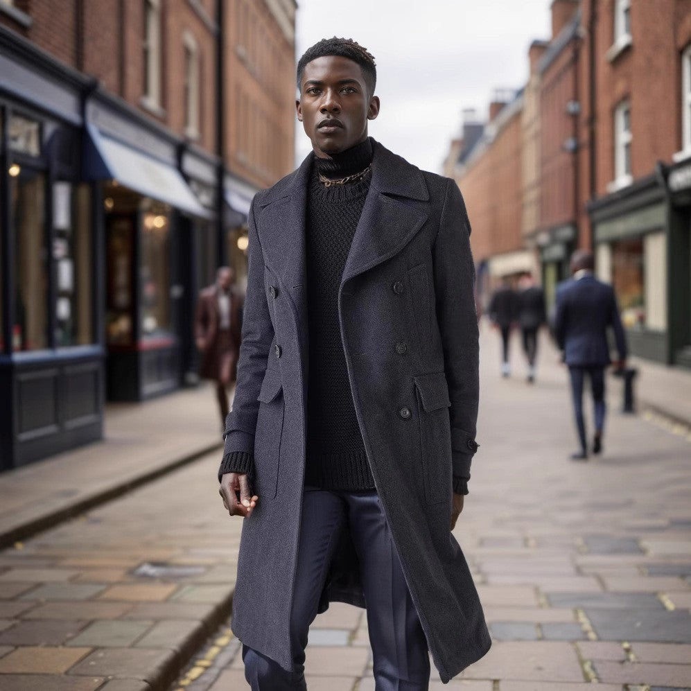 Elegant double fur coat for men Lune London