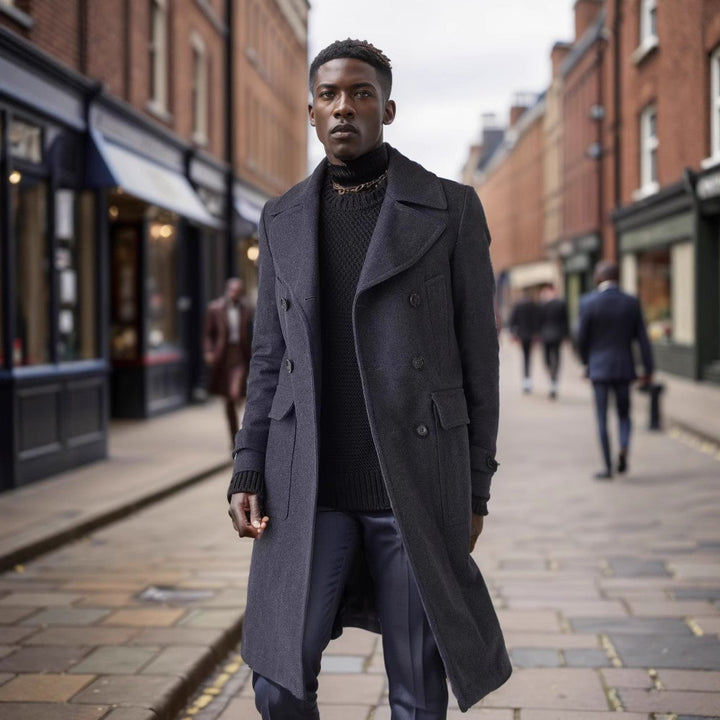 Elegant double fur coat for men Lune London
