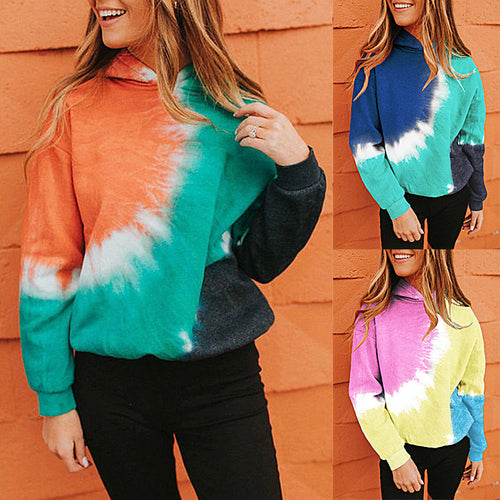 Casual hooded sweatshirt for women with striking batik design Amarae