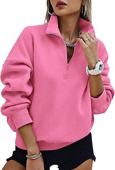 Hooded sweatshirt for women with short zip and offset shoulders Lune London