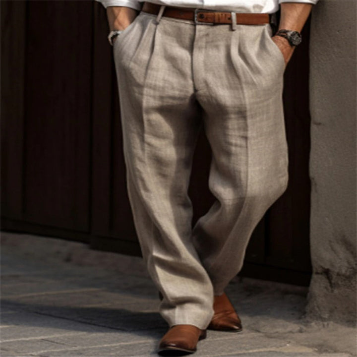 Elegant linen trousers for men with a comfortable fit Lune London