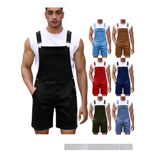 Men's denim overalls with modern pockets and adjustable straps Amarae