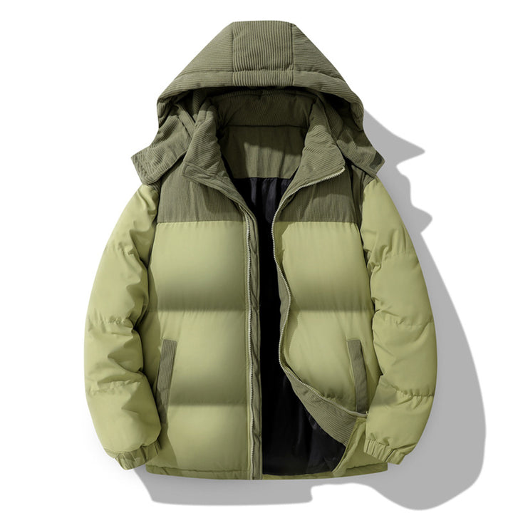 Women's quilted winter jacket with cord shoulder detail, hood, and two-way zip Amarae