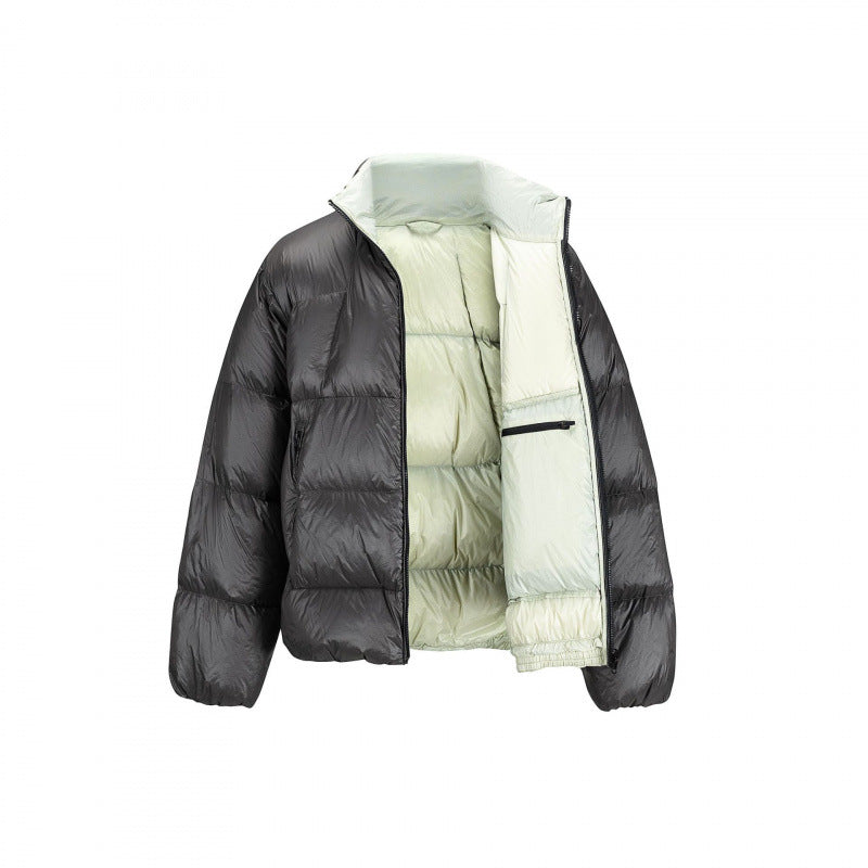 Unisex Padded Oversized Quilted Jacket with Light Thermal Padding and Stand-up Collar Amarae