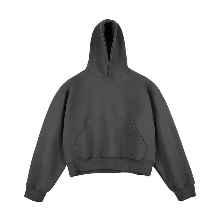 Unisex Kastiger cropped hoodie with kangaroo pocket and ribbed hem Amarae