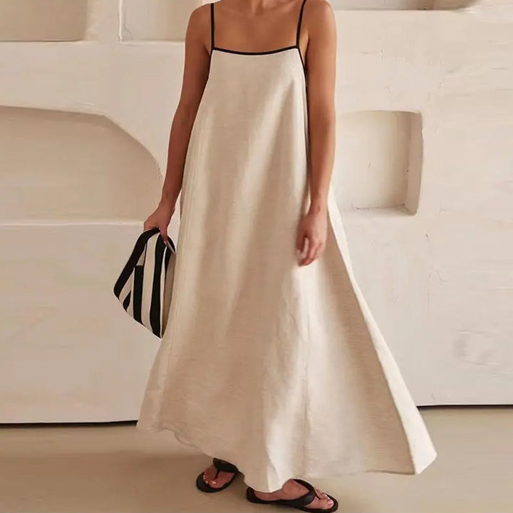 Robe maxi femme avec une coupe ample et des bretelles spaghetti réglables Chic & Stil