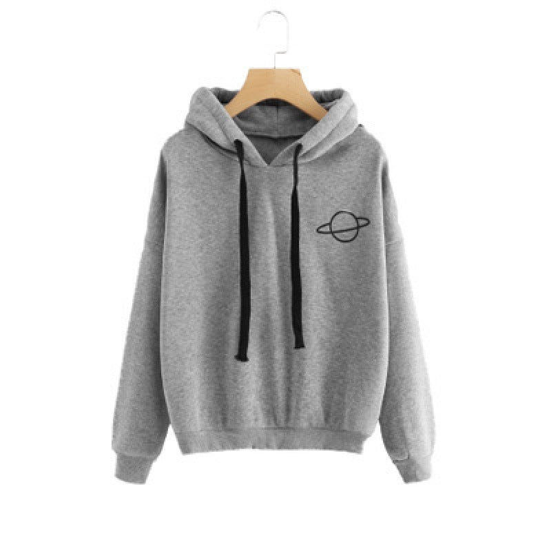 Ladies comfortable hoodie with planetary pattern Amarae