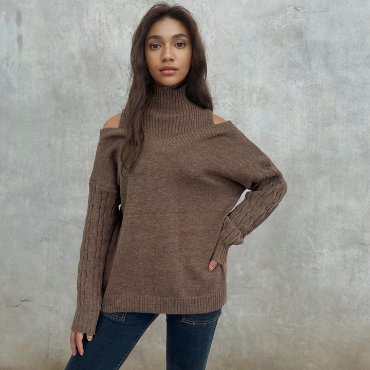 Knit sweater for women with removable shoulders Lune London