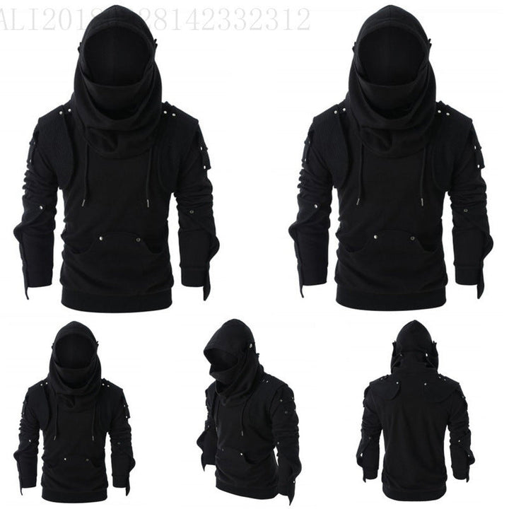 Men's Stylish Hoodie with Innovative Collar and Practical Pockets Lune London