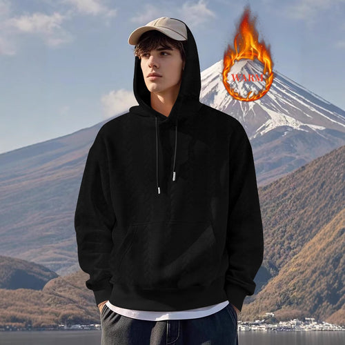 Men's fleece hoodie with structured interior finish and breathable properties Amarae