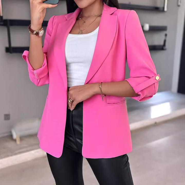 Ladies Elegant and Modern Blazer with Roll-Up Sleeves Lune London