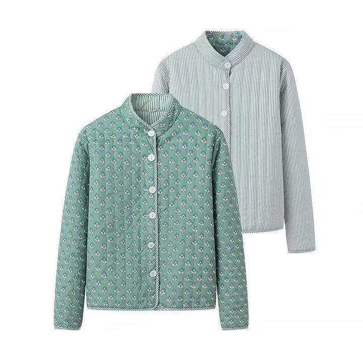 Reversible cotton jacket for women with elegant print Amarae