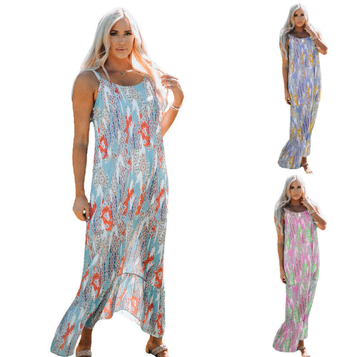 Maxi dress for women with floral design elements and a fluid cut Amarae