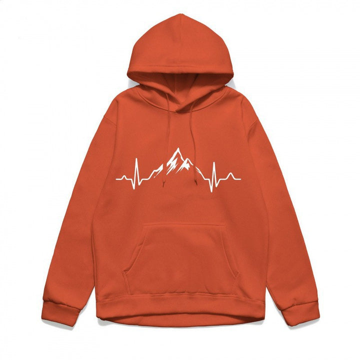 Women's hoodie with stylish mountain motif and high-quality cotton Chic & Stil