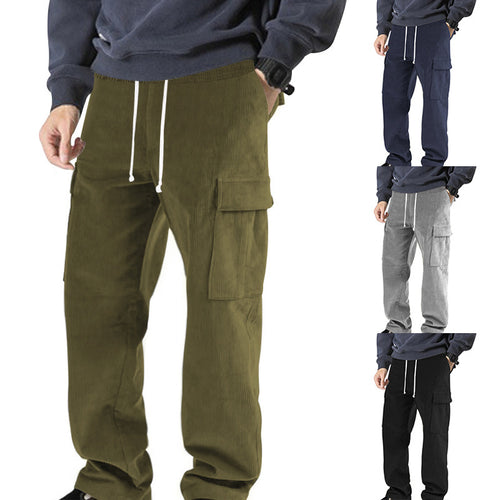 Men's cargo pants with elastic waist and practical side pockets Amarae