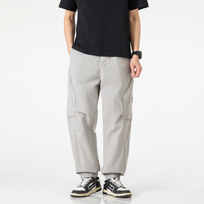 Casual cargo pants for men with elastic waist Lune London