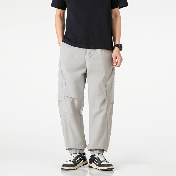 Casual cargo pants for men with elastic waist Lune London