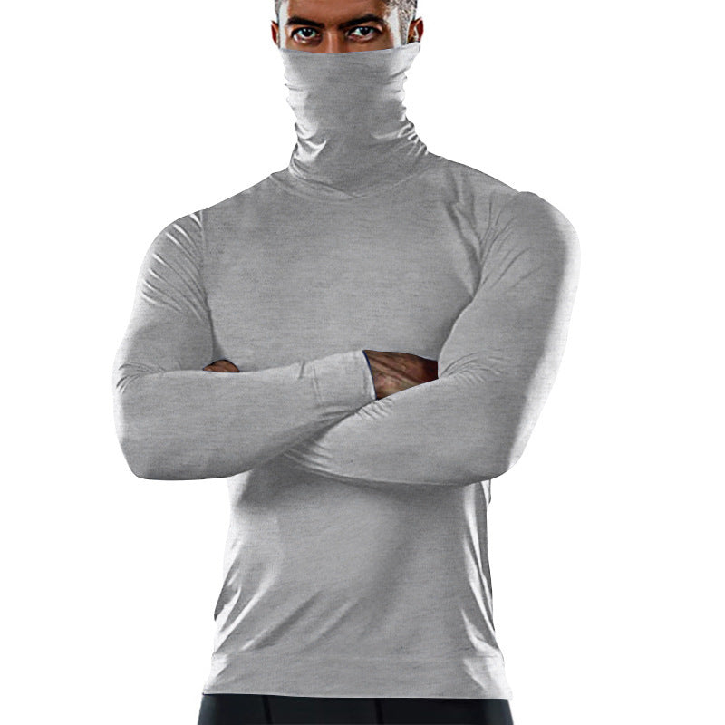 Functional shirt for men with stand-up collar and fitted cut Lune London