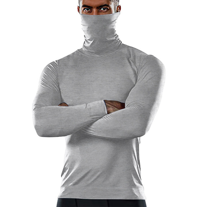 Functional shirt for men with stand-up collar and fitted cut Lune London