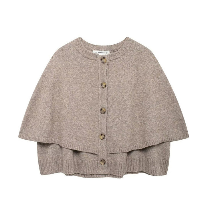 Ladies Cozy Knit Poncho Lune London