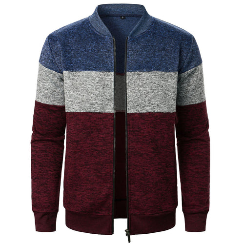 Men's sports jacket with modern stripe pattern and elastic finish Amarae