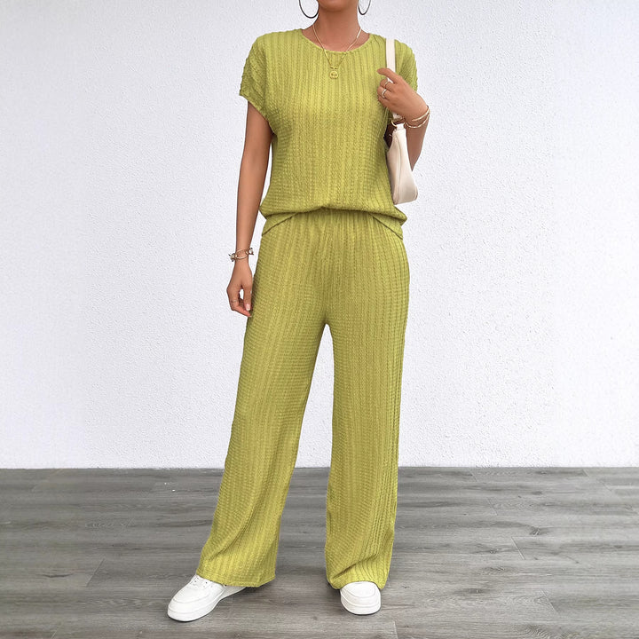 Women's Elegant Lounge Set with Fine Stripes and Relaxed Fit