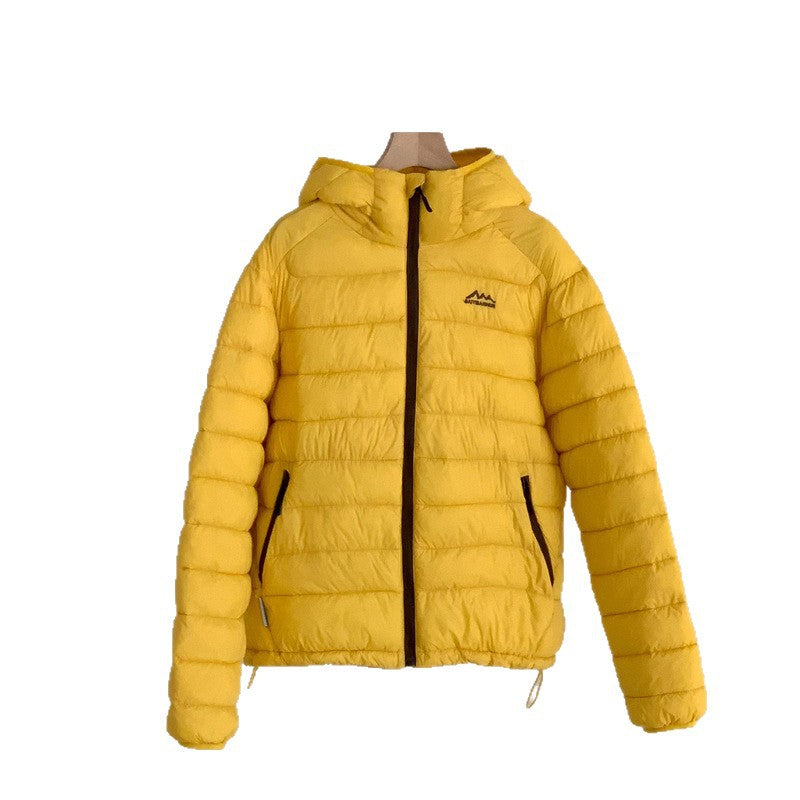 Ladies ultralight down jacket with removable hood and elastic hem Lune London