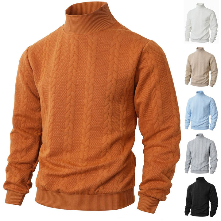 Elegant turtleneck sweater for men with textured pattern Lune London