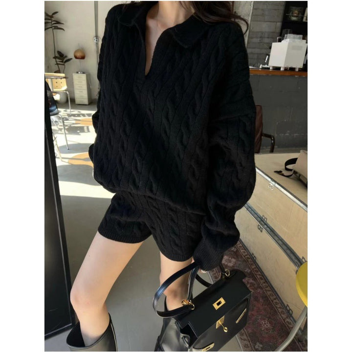 Sweater chunky en tricot pour femmes avec motif en câble Chic & Stil