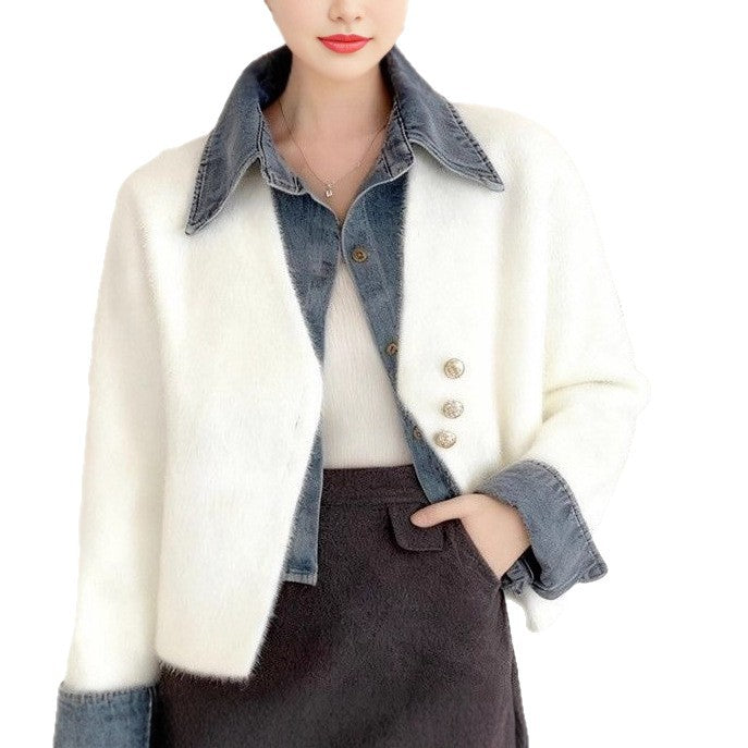 Veste courte élégante pour femmes avec surface structurée Chic & Stil