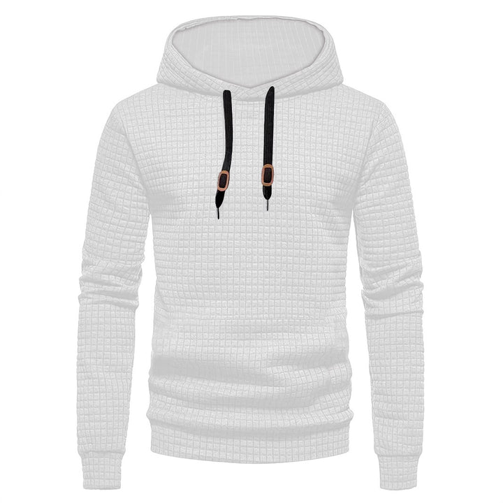 Men's Design Hoodie with high collar and textured fabric Lune London
