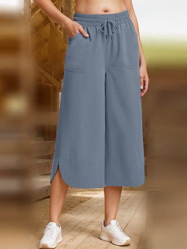 Amarae women’s drawstring culotte pants