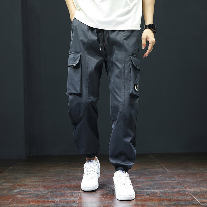 Men's cargo pants with elastic waistband and practical pockets Lune London