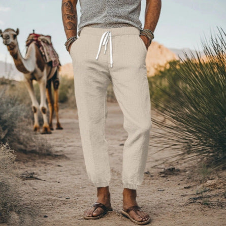 Casual cargo pants for men with elastic waistband and practical pockets Amarae