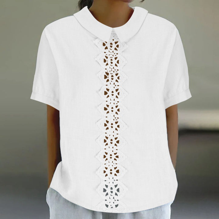 Ladies Light Lace Panel Blouse Lune London
