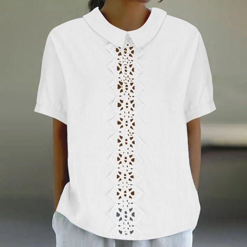 Ladies Light Lace Panel Blouse Amarae