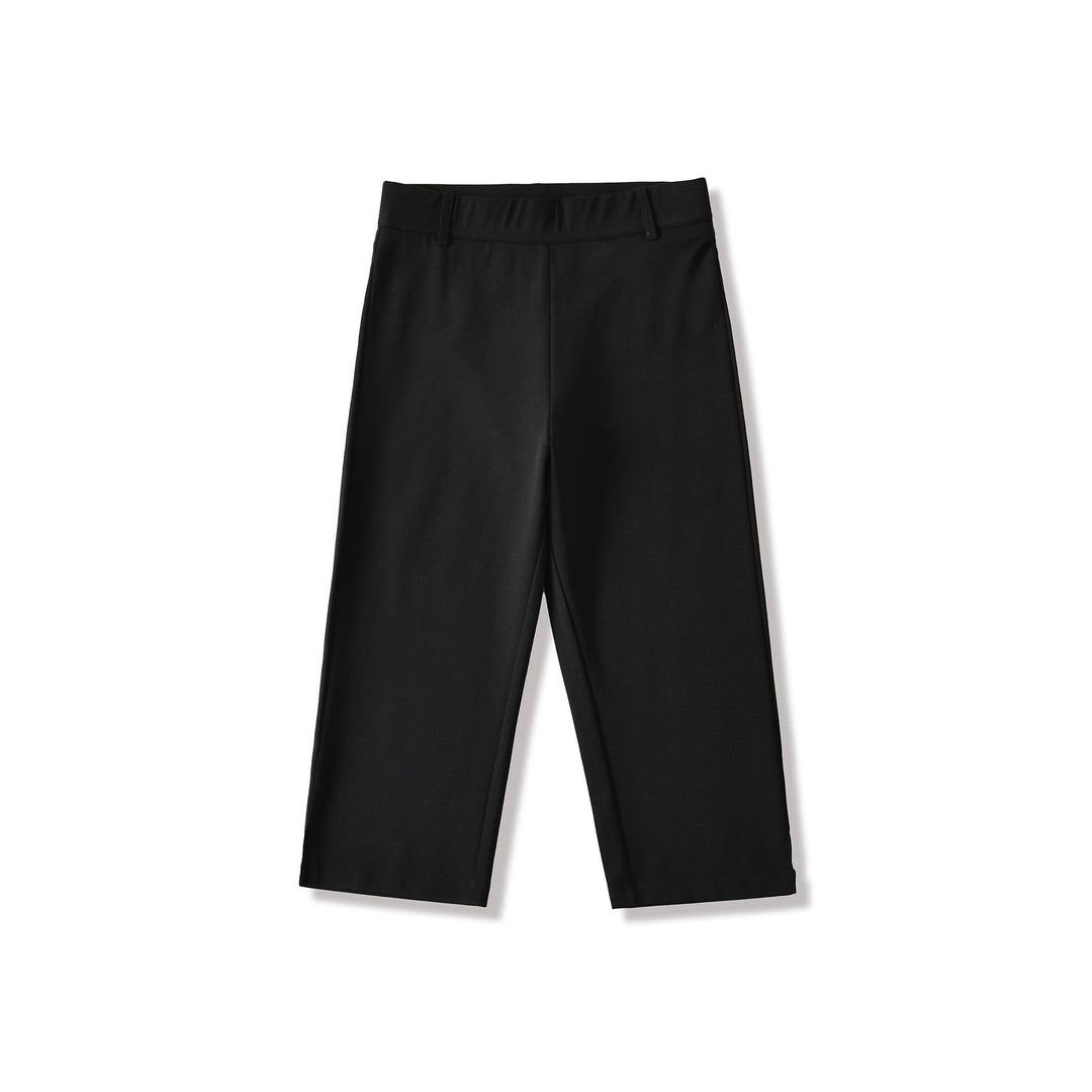 Women's high-waisted capri stretch pants with a slim silhouette and leg slit Amarae
