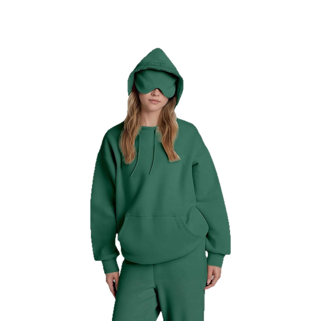 Ladies oversized hoodie with integrated sleep mask design Amarae